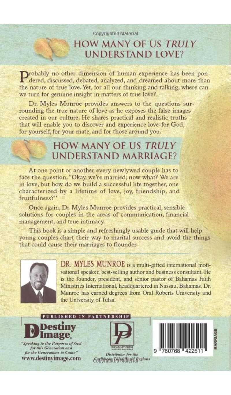 The Purpose and Power of Love and Marriage by Myles Munroe - Image 2
